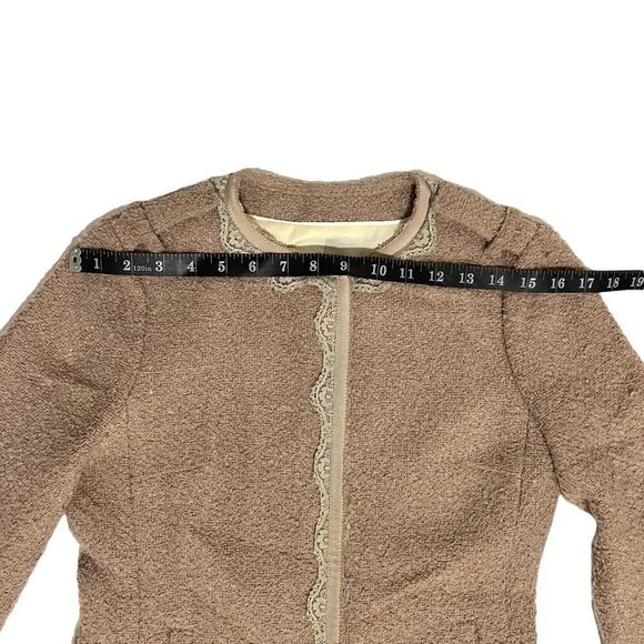 BANANA REPUBLIC Size 0 XSmall Wool Blend Military Chantelle Style Jacket Blazer - Picture 11 of 13